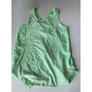 Lululemon Ivivva Run Tank Top V-Neck Racerback Athletic Sleeveless Green‎ Size 6